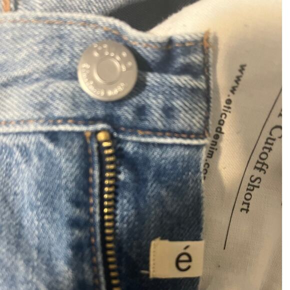 ÉTICA Skylar Cut Off Shorts Women's sz. 26  Blue Organic Cotton Vacation Beachy - Picture 7 of 9